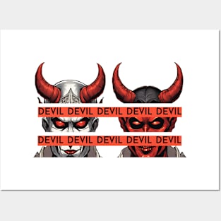 devil devil devil mask Posters and Art